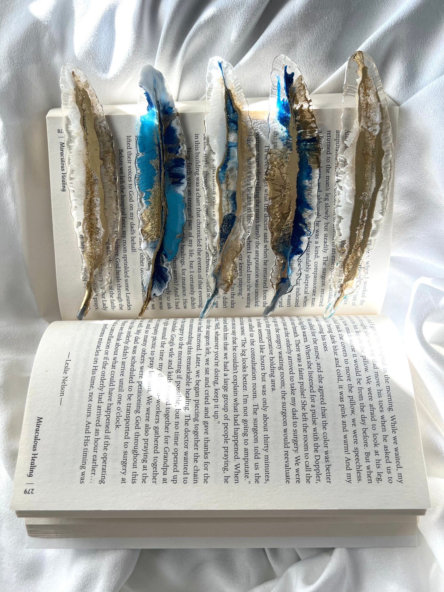 Feather Resin Bookmarks