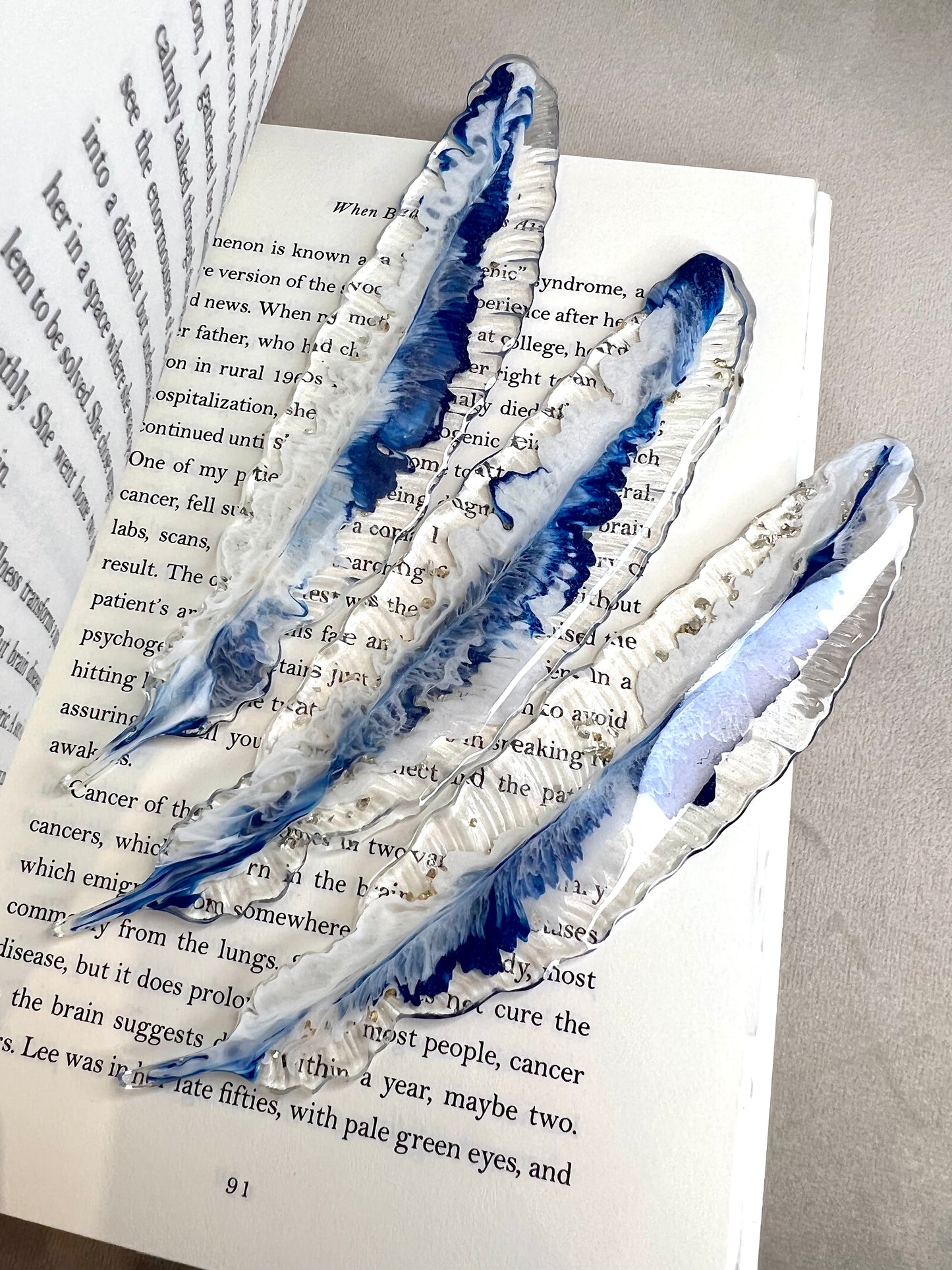 Feather Resin Bookmarks