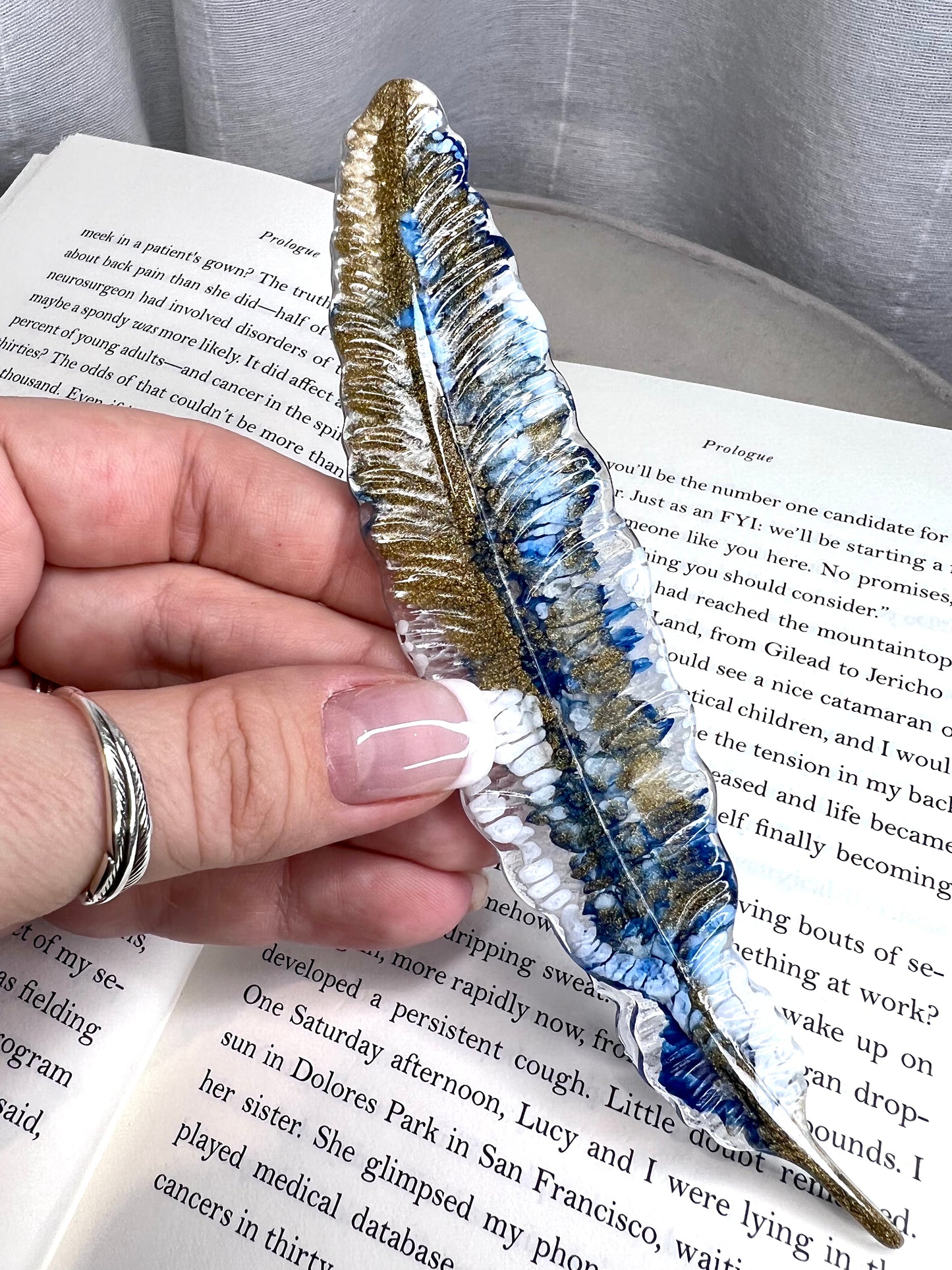 Feather Resin Bookmarks